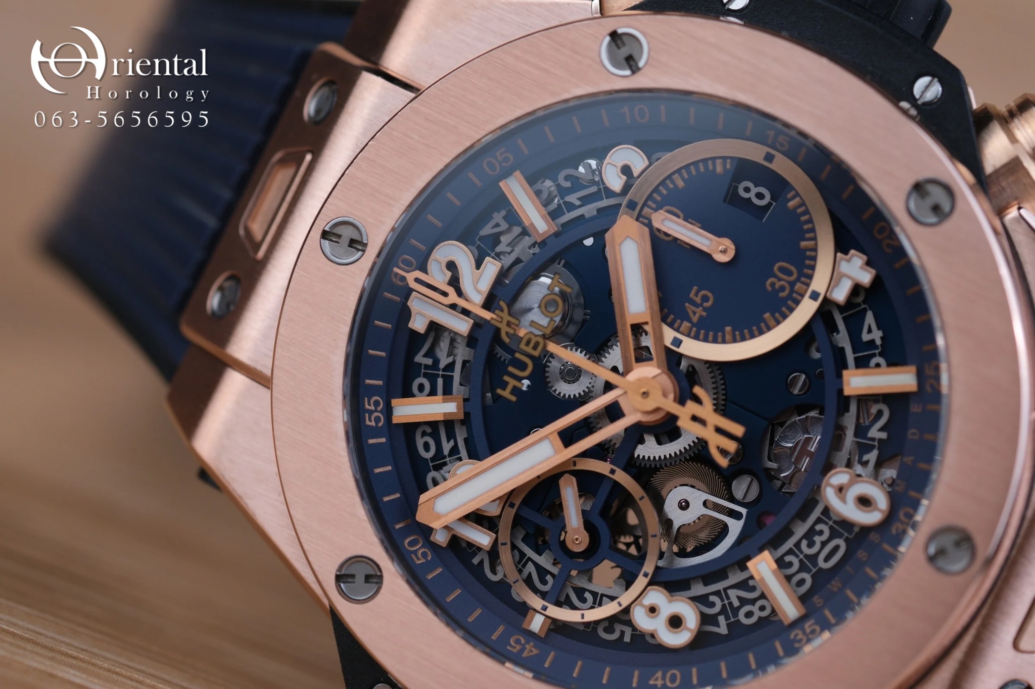 Hublot Unico King Gold Blue Dial - Image 2