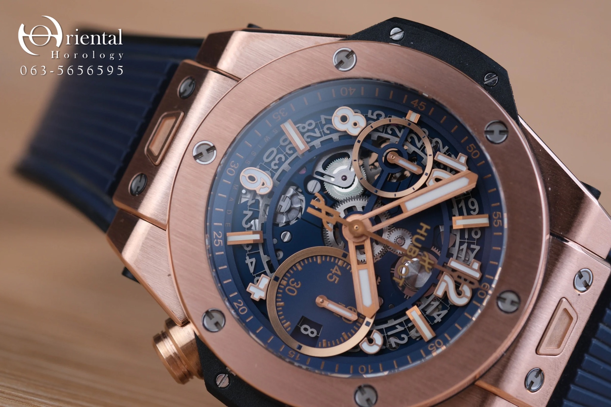 Hublot Unico King Gold Blue Dial - Image 3