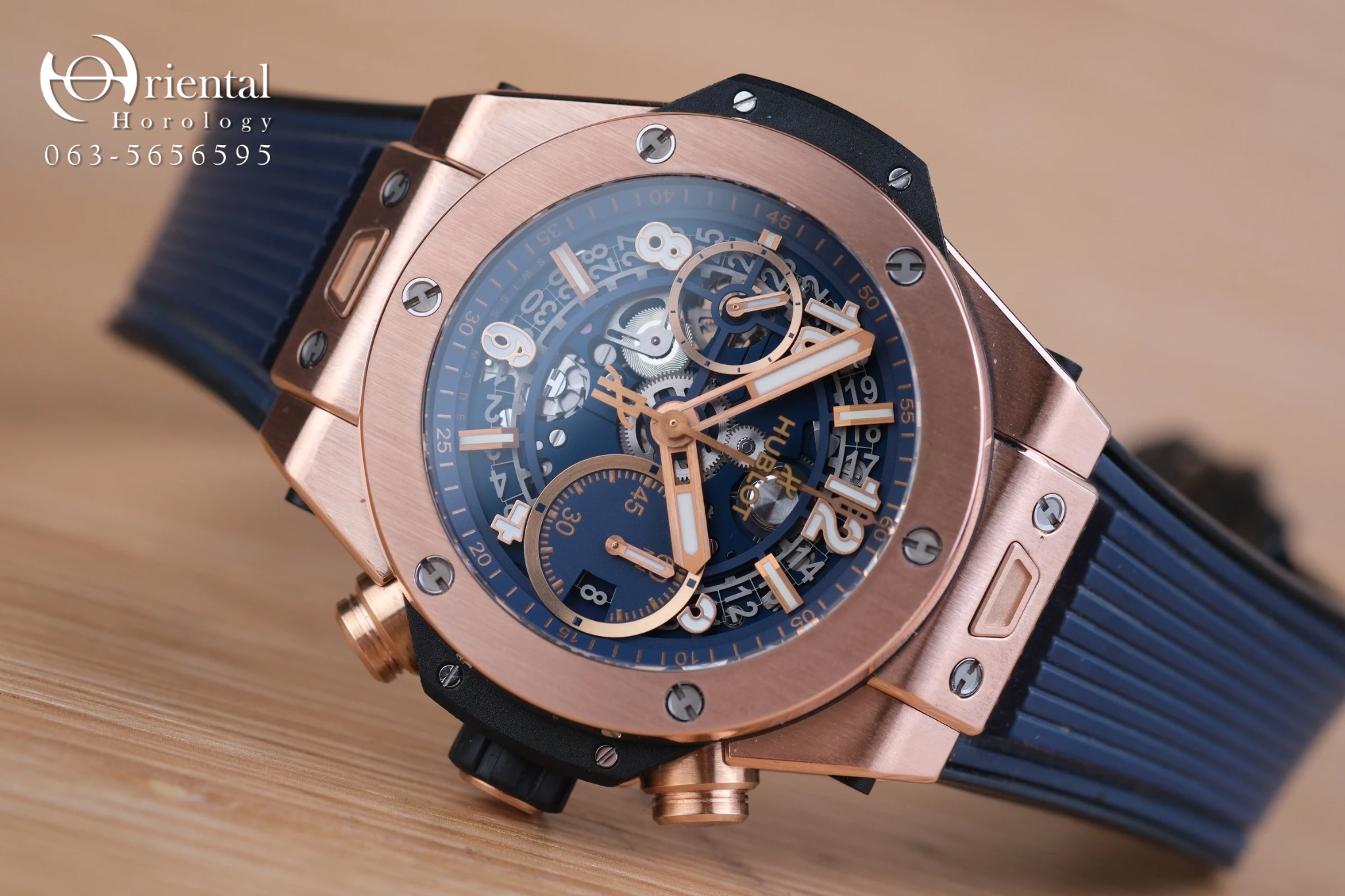 Hublot Unico King Gold Blue Dial - Image 4