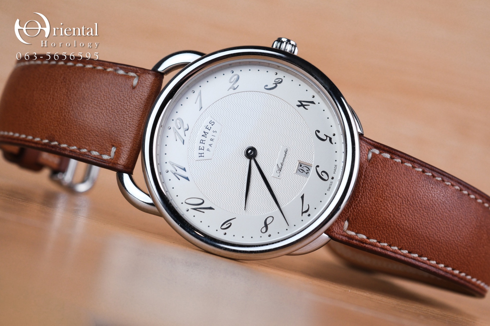 Hermes Arceau Automatic White Dial
