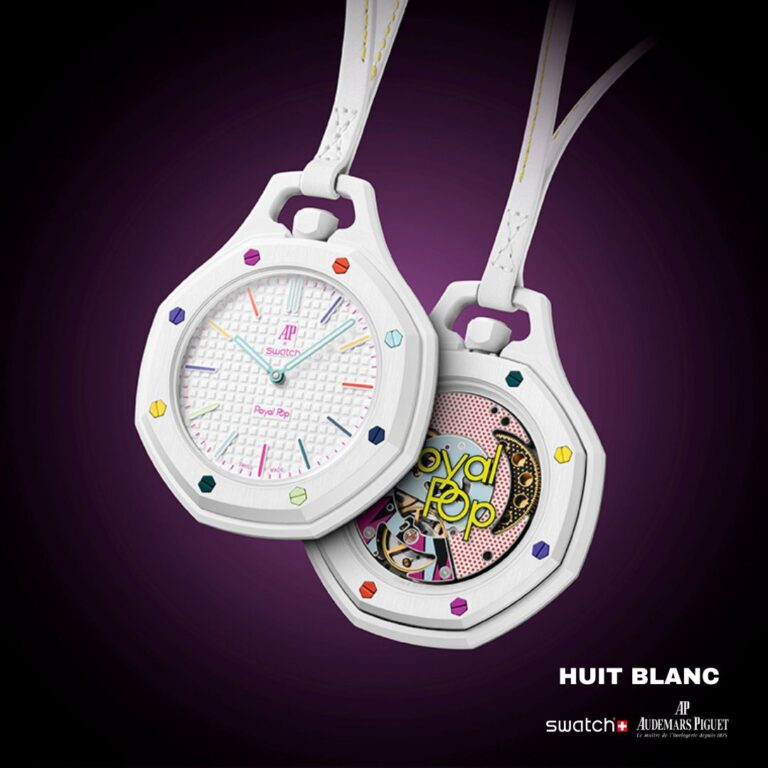 คอลเลคชั่น Royal Pop จาก Audemars Piguet x Swatch ทั้ง 8 สี พร้อมดีไซน์สองสไตล์ Lepine และ Savonnette