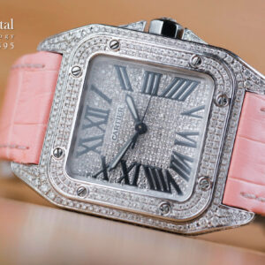 Cartier Santos 100 Full Diamond Medium