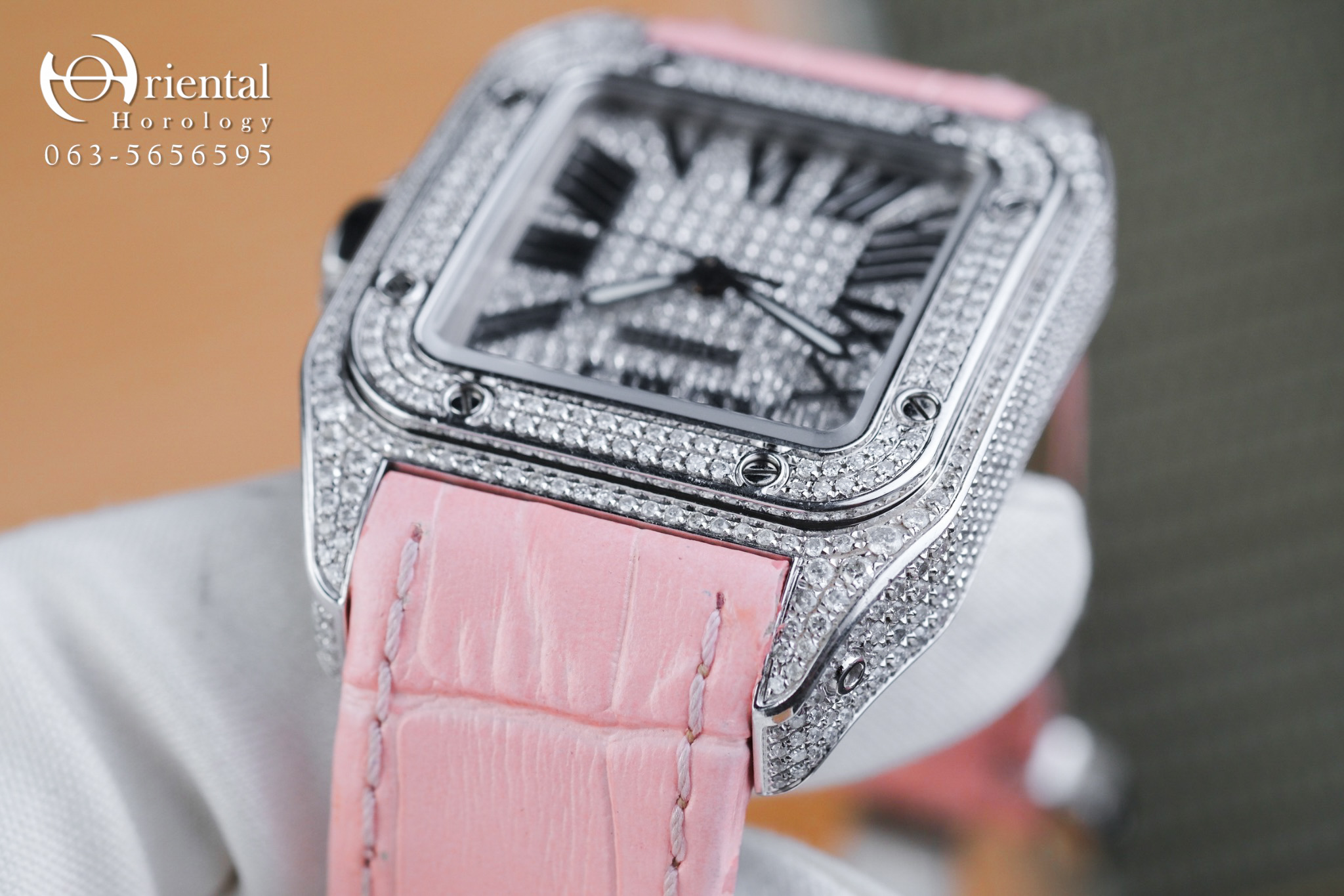 Cartier Santos 100 Full Diamond Medium - Image 2