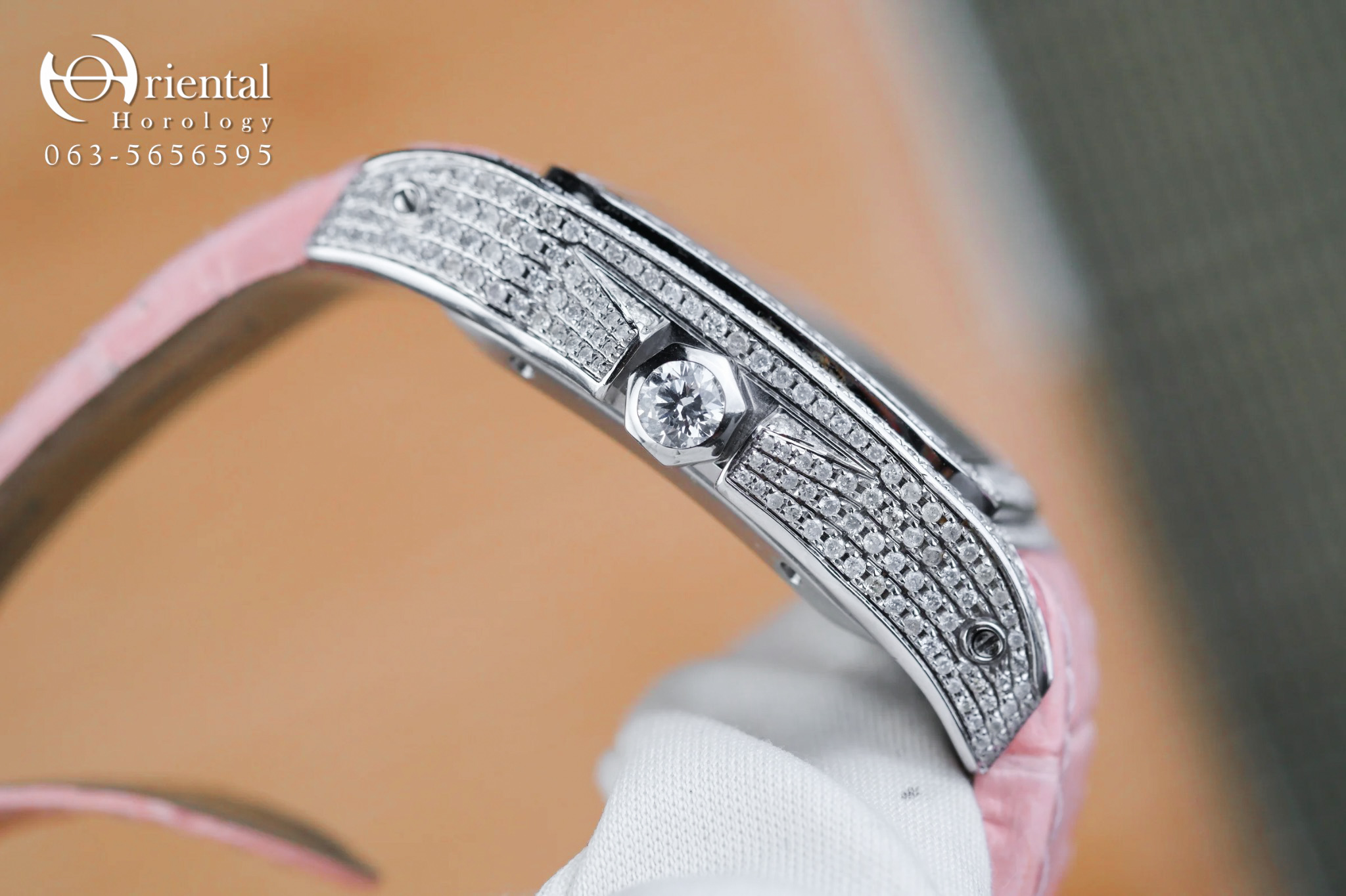 Cartier Santos 100 Full Diamond Medium - Image 5