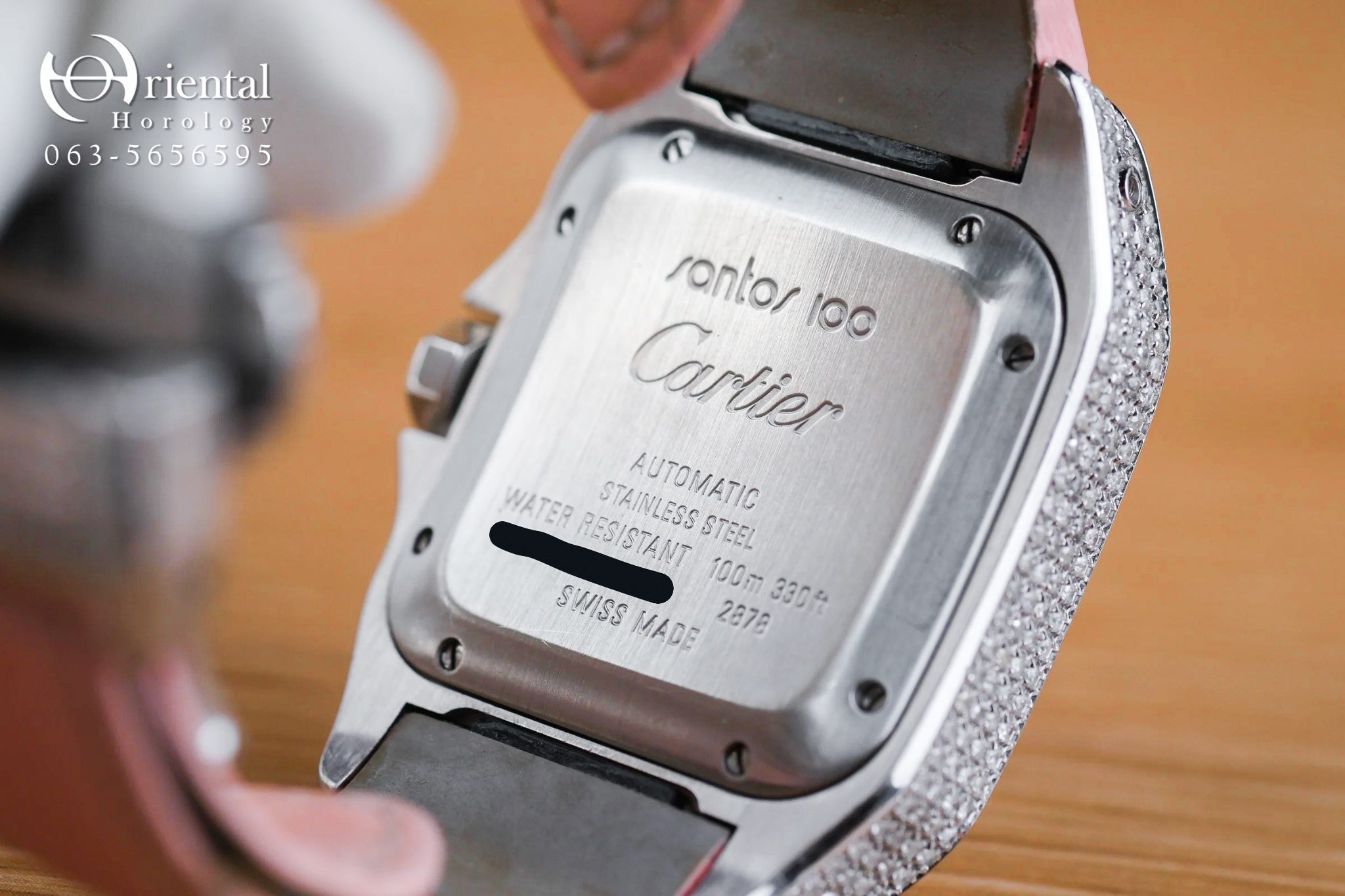 Cartier Santos 100 Full Diamond Medium - Image 7
